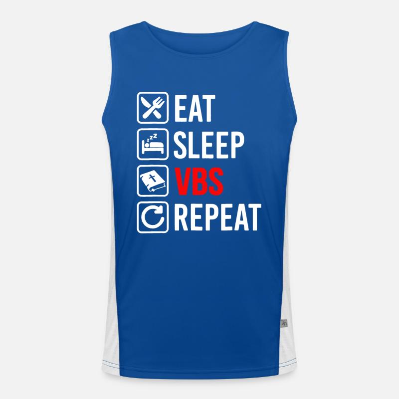 Manger Sommeil Vbs Répéter Débardeur respirant contrasté Homme 
