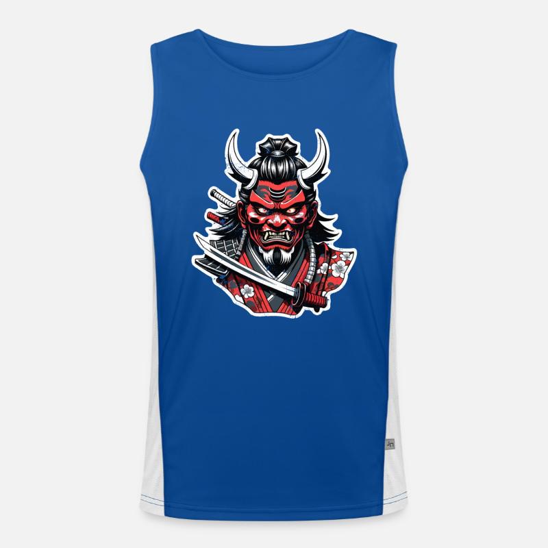 Samurai Warrior - Japan - Demon Men's Functional Contrast Tank Top 