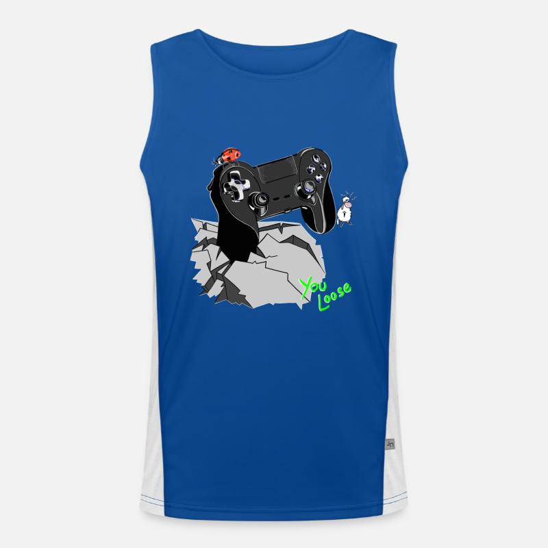 Controller Gamepad Wolly Sheepling Funktionelles Kontrast-Tank Top für Männer 