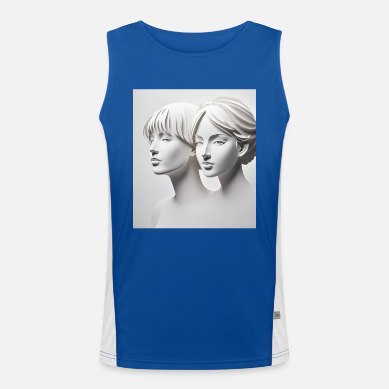 Paper silhouettes Men's Functional Contrast Tank Top 