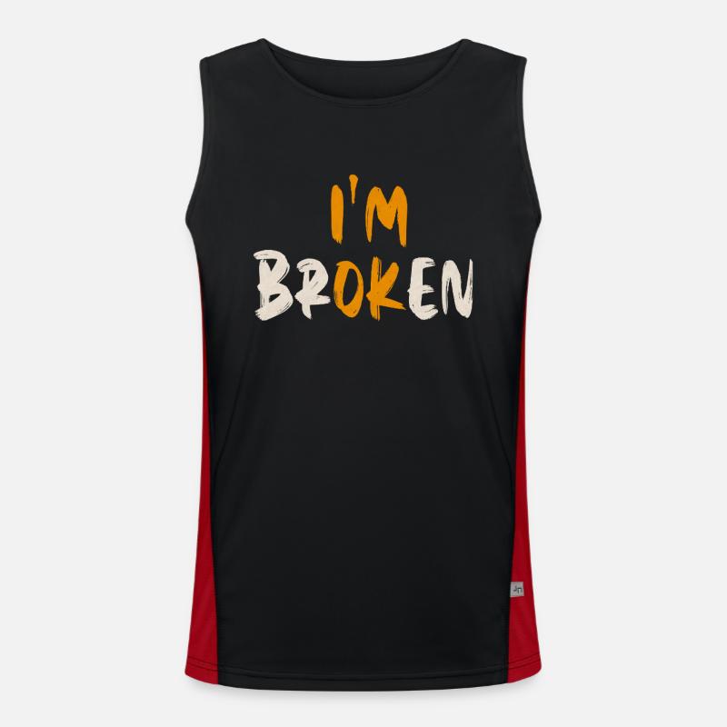 Ich bin OK. Ich bin kaputt. (I'm Broken) Funktionelles Kontrast-Tank Top für Männer 