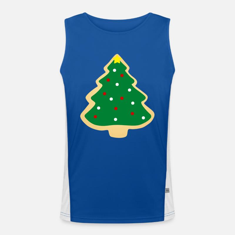 Weihnachtsbaum-Plätzchen Funktionelles Kontrast-Tank Top für Männer 