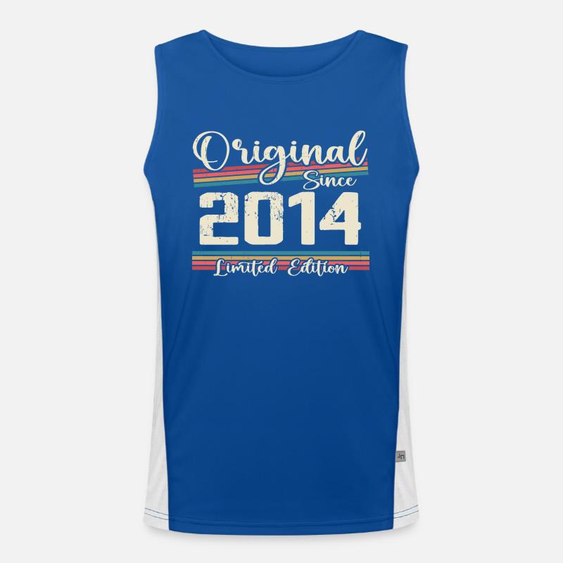 2014 Vintage Retro Geburtstagsgeschenk 2014 Funktionelles Kontrast-Tank Top für Männer 