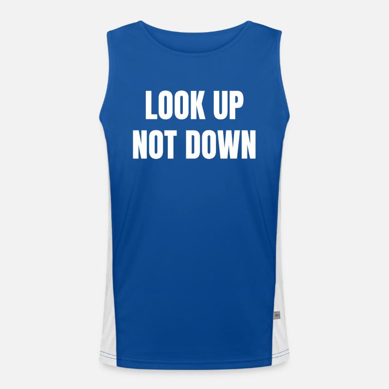 Look Up Not Down Men's Functional Contrast Tank Top 