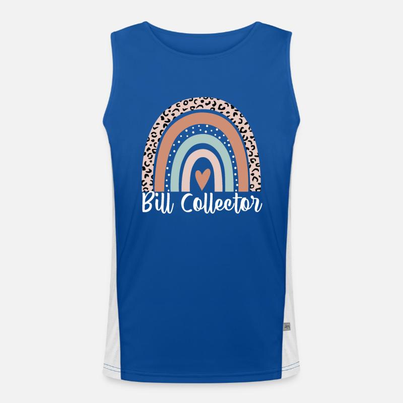Bill Collector Arc-en-ciel Léopard Funny Bill Débardeur respirant contrasté Homme 