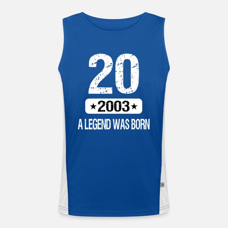 20th Birthday 2003 A LEGEND WAS BORN Men's Functional Contrast Tank Top 