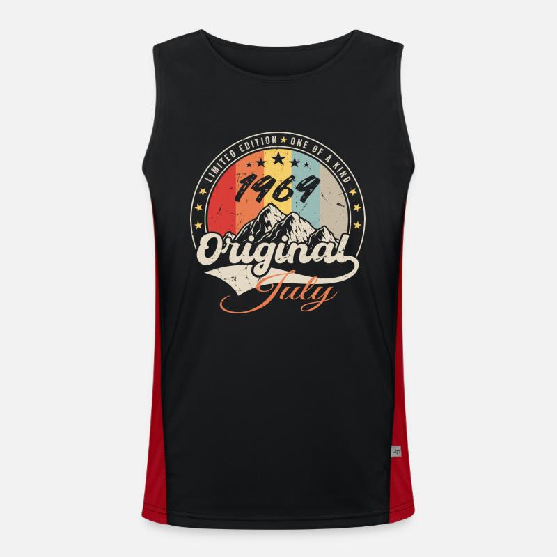 1969 Juli - Geburtstagsgeschenk 1969 Juli Funktionelles Kontrast-Tank Top für Männer 