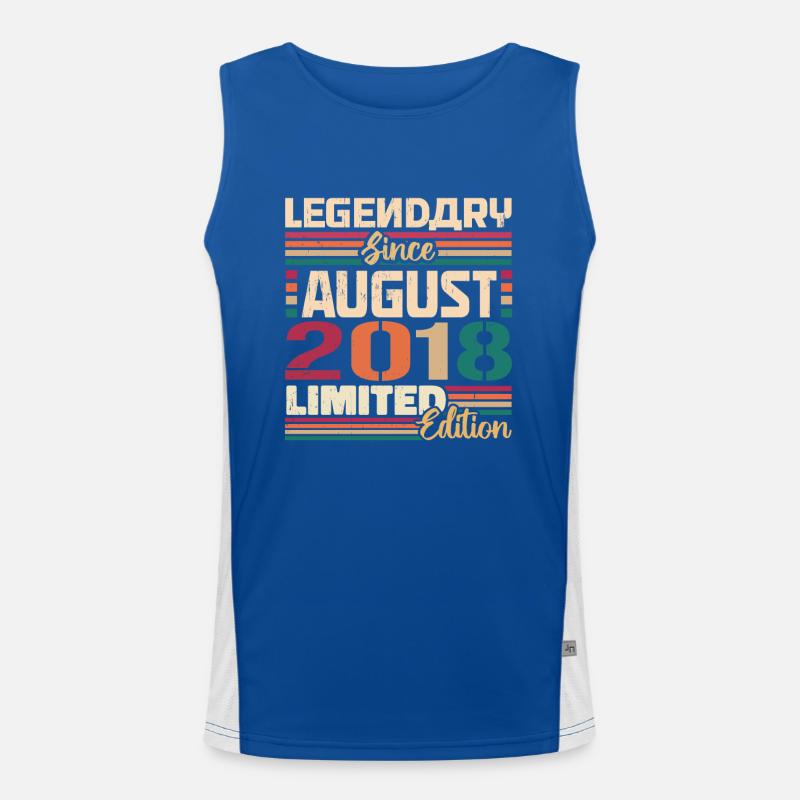 2018 August Geburtstag Legende August 2018 Funktionelles Kontrast-Tank Top für Männer 