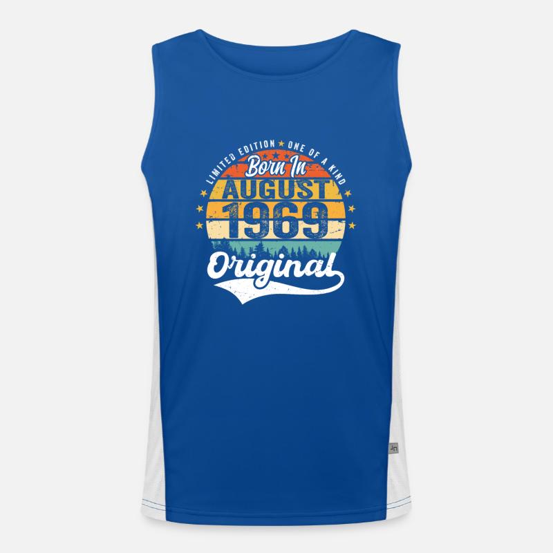 August 1969 Birthday Gift Ideas 1969 August Men's Functional Contrast Tank Top 