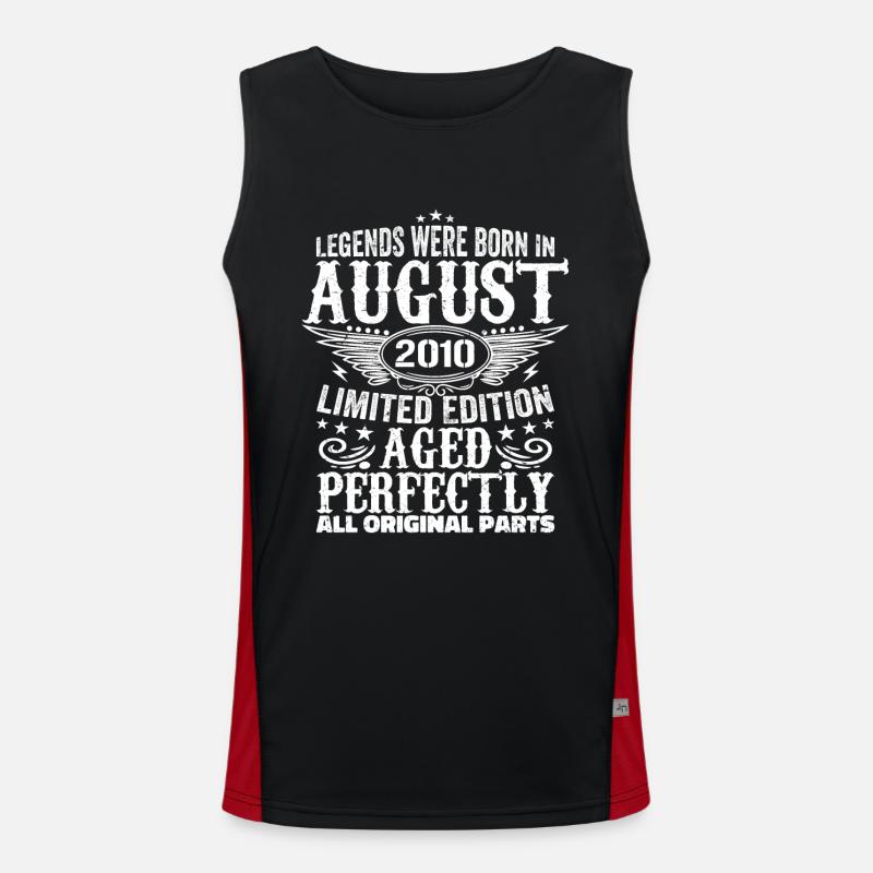 August 2010 Jubiläum 2010 Legenden August Funktionelles Kontrast-Tank Top für Männer 