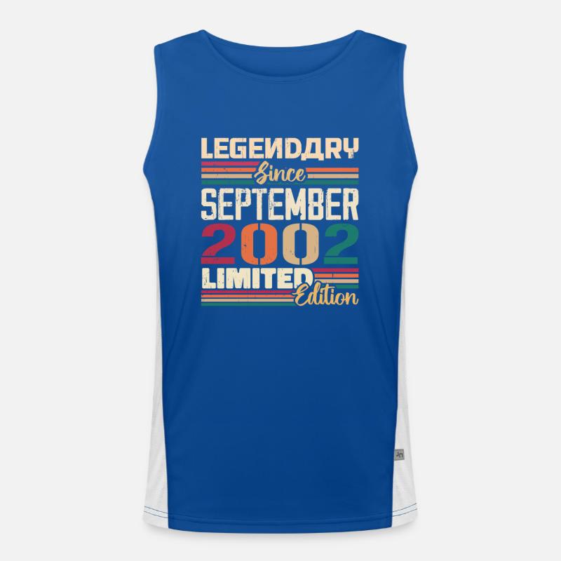September 2002 Jubiläum 2002 September Geschenk Funktionelles Kontrast-Tank Top für Männer 