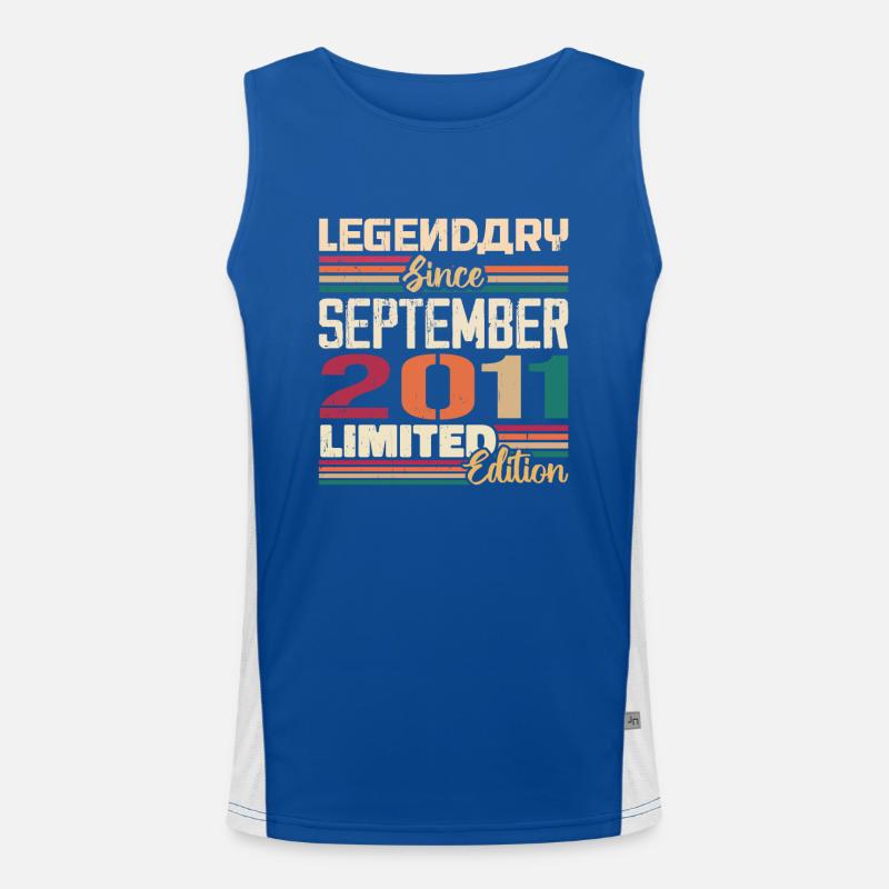 September 2011 Jubiläum 2011 September Geschenk Funktionelles Kontrast-Tank Top für Männer 