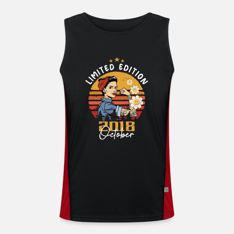 October 2018 born | October 2018 Men's Functional Contrast Tank Top 