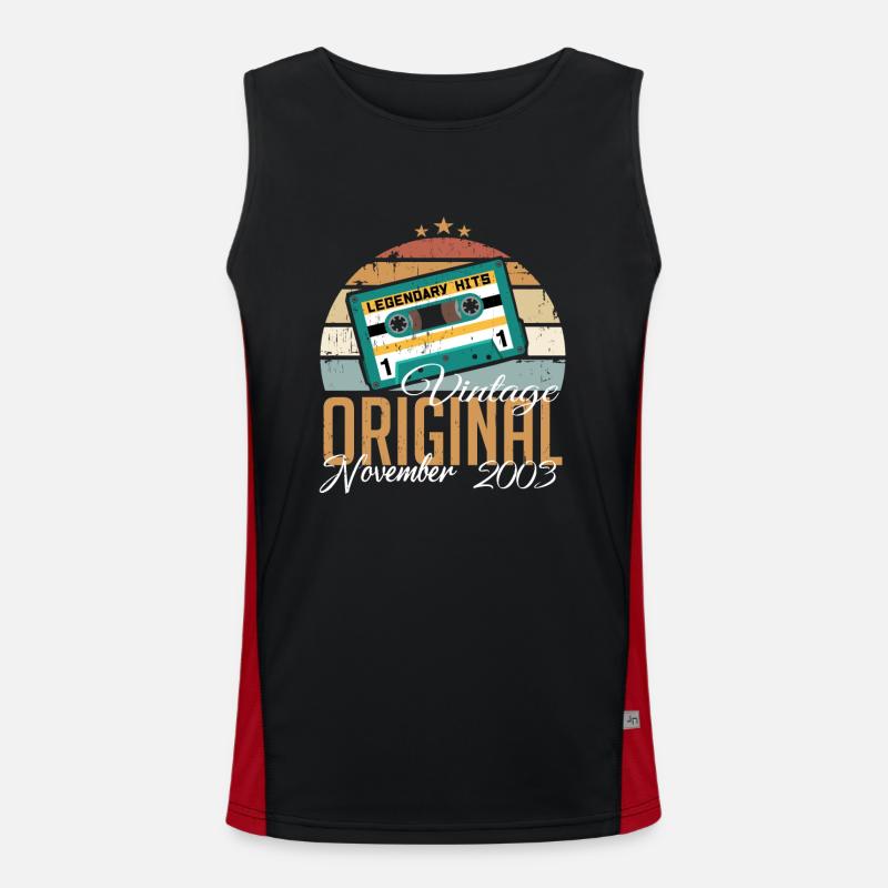 Born in November 2003 Retro Men's Functional Contrast Tank Top 