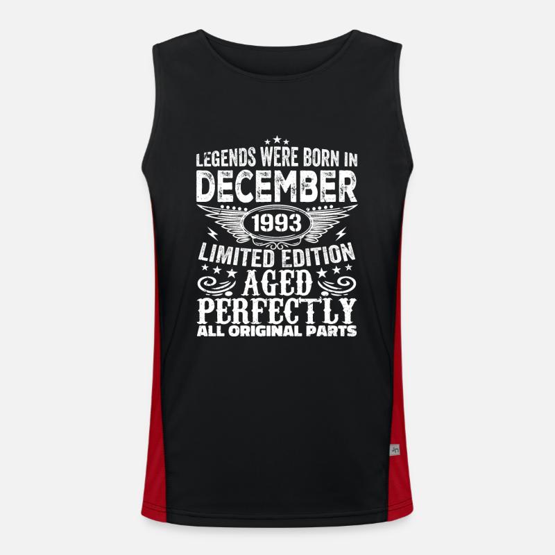 Décembre 1993 Anniversaire Décembre 1993 Décembre Débardeur respirant contrasté Homme 