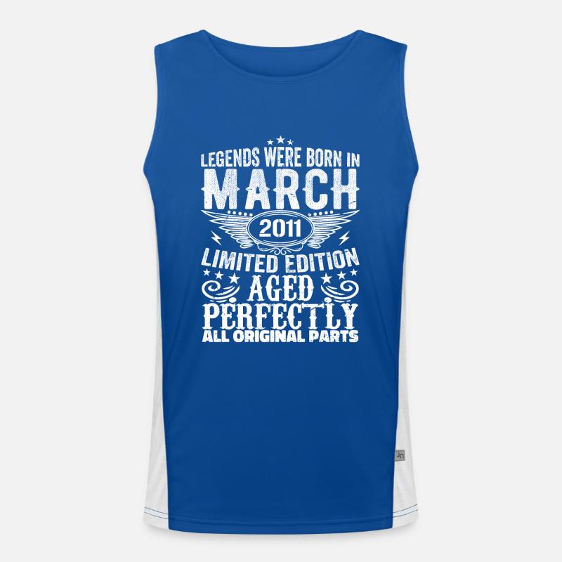 Legendary since March 2011 Birthday 2011 Men's Functional Contrast Tank Top 