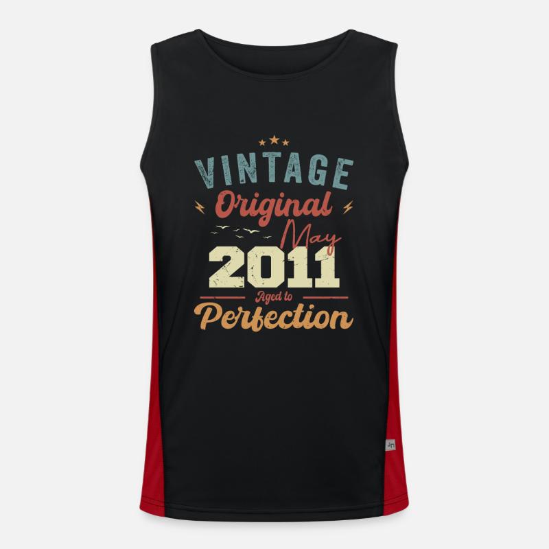 Mai 2011 Geburtstag Mai 2011 Geschenk Mai 2011 Funktionelles Kontrast-Tank Top für Männer 