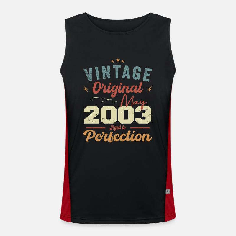 Mai 2003 Geburtstag Mai 2003 Geschenk Mai 2003 Funktionelles Kontrast-Tank Top für Männer 