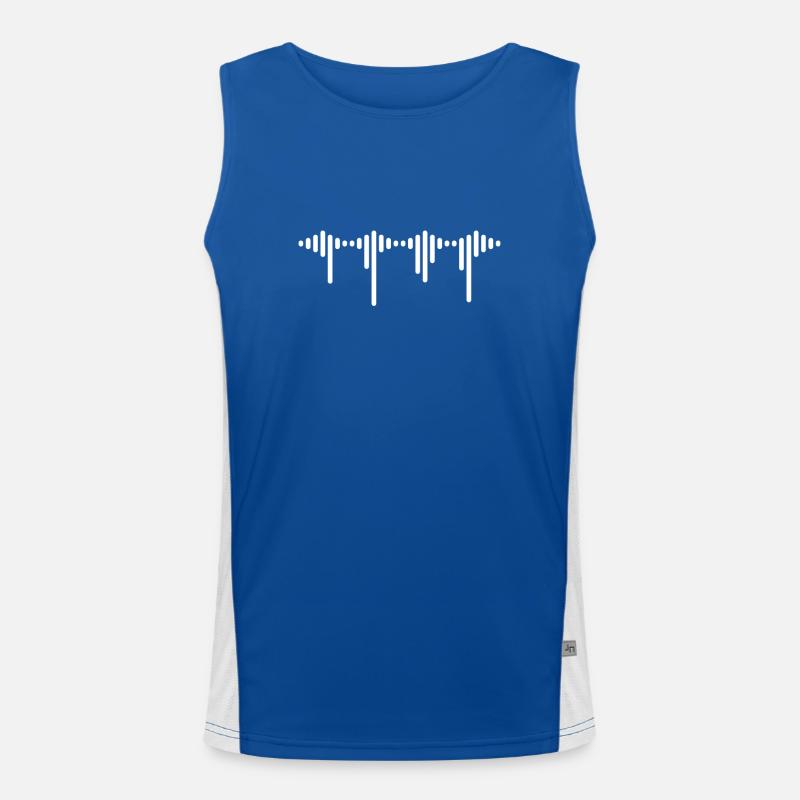 Lines Abstract Design Line Men's Functional Contrast Tank Top 