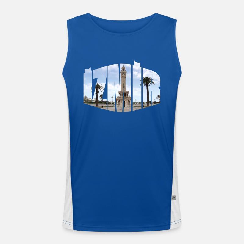 izmir uhrturm Funktionelles Kontrast-Tank Top für Männer 