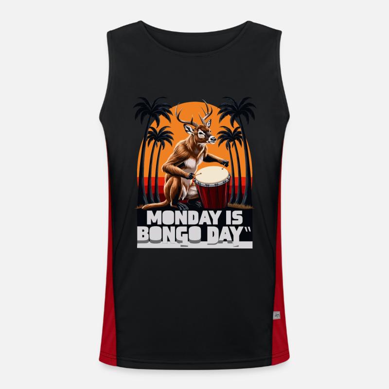 Reindeer Monkey Men's Functional Contrast Tank Top 