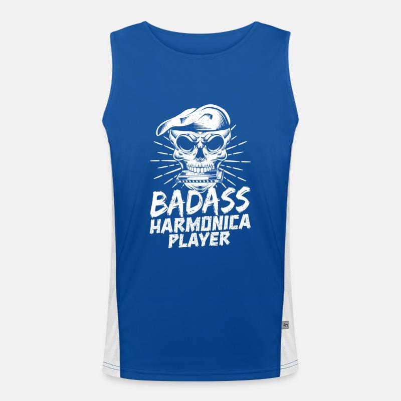 Harmonica Musican Badass Harmonica Funktionelles Kontrast-Tank Top für Männer 
