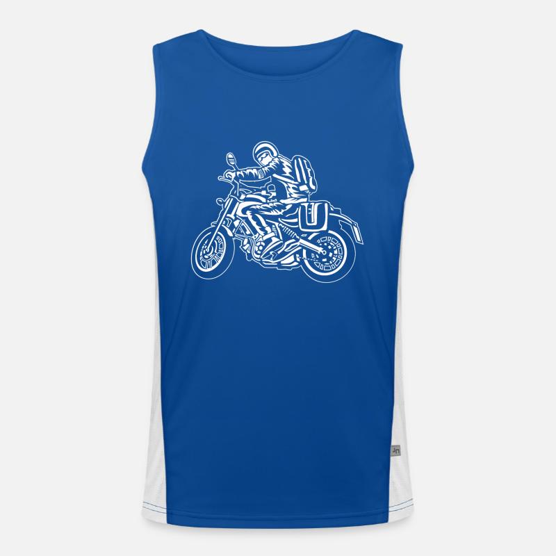 Motorcycle Touring / Motorcycle 01_wei ß Men's Functional Contrast Tank Top 