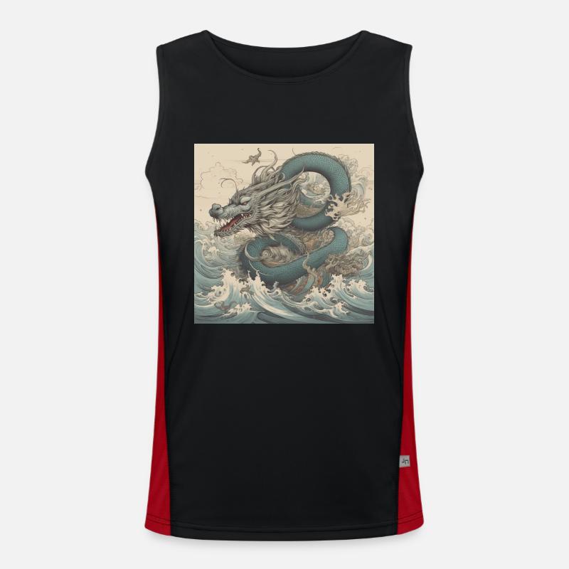 Drache Funktionelles Kontrast-Tank Top für Männer 