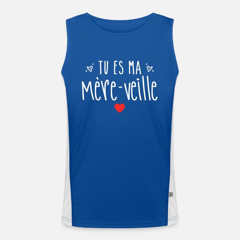 Muttertag Wortspiele Mama Geschenk Funktionelles Kontrast-Tank Top für Männer 