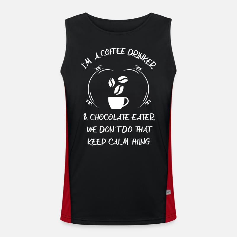 Kaffee Espresso Käffchen & Schokolade Funktionelles Kontrast-Tank Top für Männer 