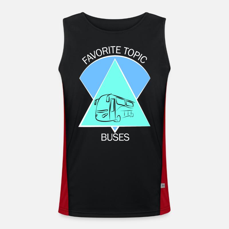Bus Busfahrer Schulbus Autobus Busfahrerin Funktionelles Kontrast-Tank Top für Männer 