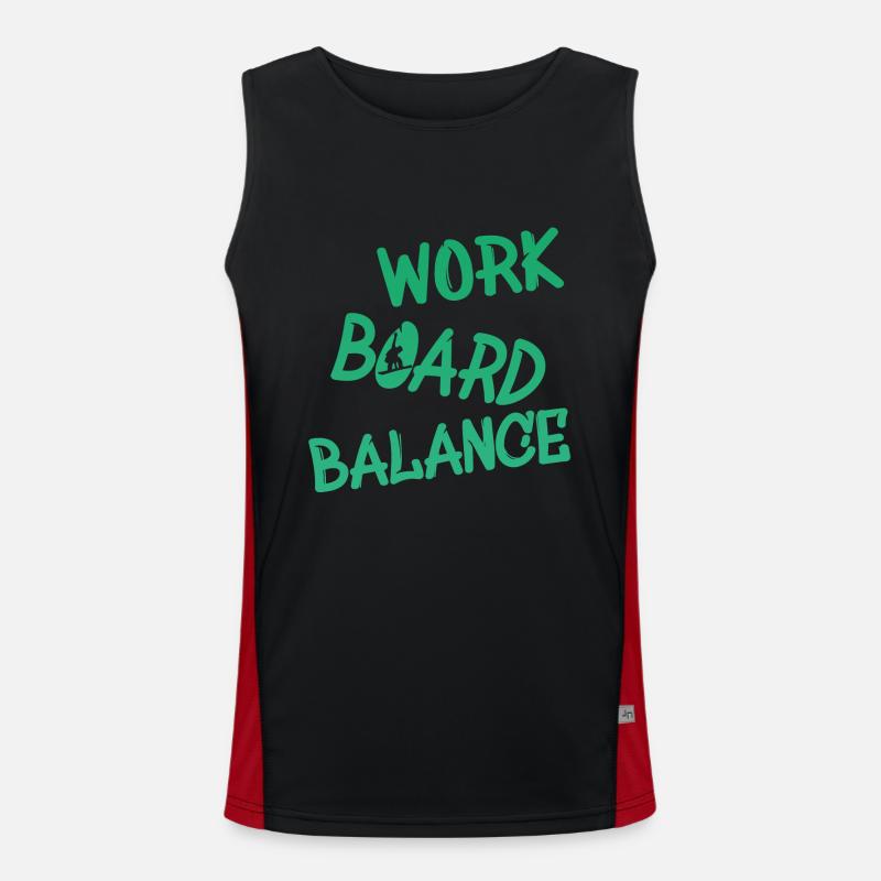 Snowboard, Work Board Balance Funktionelles Kontrast-Tank Top für Männer 