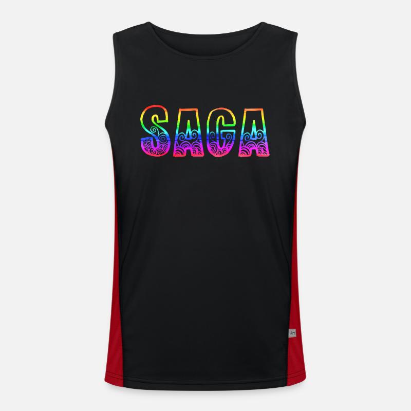 saga rs regenbogen Funktionelles Kontrast-Tank Top für Männer 