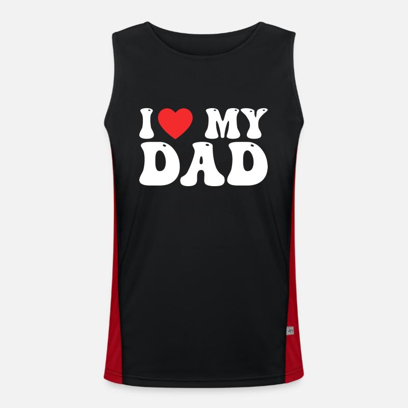 I Love My Dad Débardeur respirant contrasté Homme 