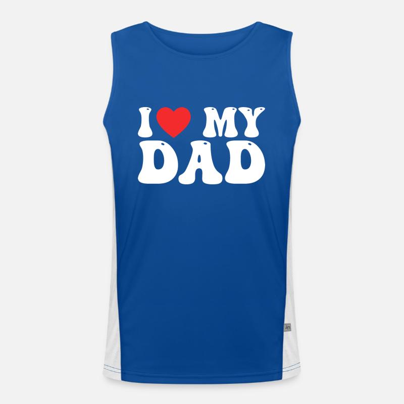 Ich liebe meinen Vater Funktionelles Kontrast-Tank Top für Männer 