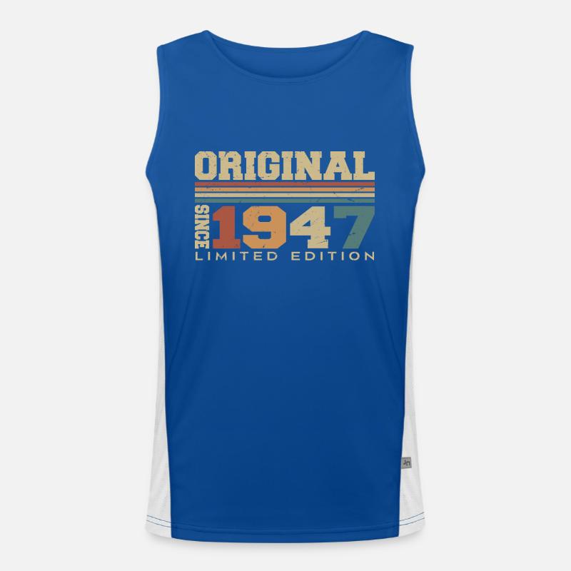 Original 1947 Rétro Cadeau 77 e Anniversaire 1947 Débardeur respirant contrasté Homme 