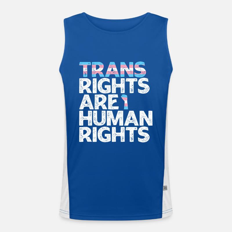 Trans-Rechte sind Menschenrechte Funktionelles Kontrast-Tank Top für Männer 