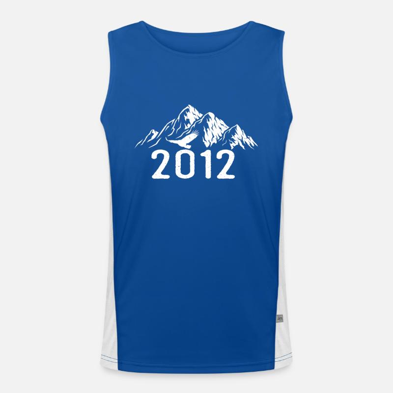 Vintage Geburtstag 2012 - Retro Geschenkidee 2012 Funktionelles Kontrast-Tank Top für Männer 