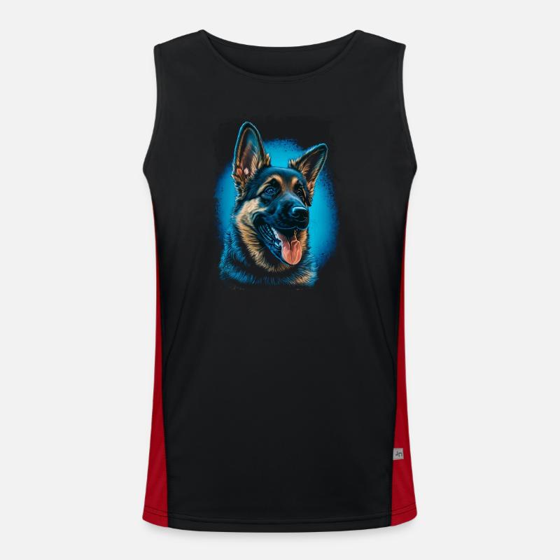 German Shepherd Men's Functional Contrast Tank Top 