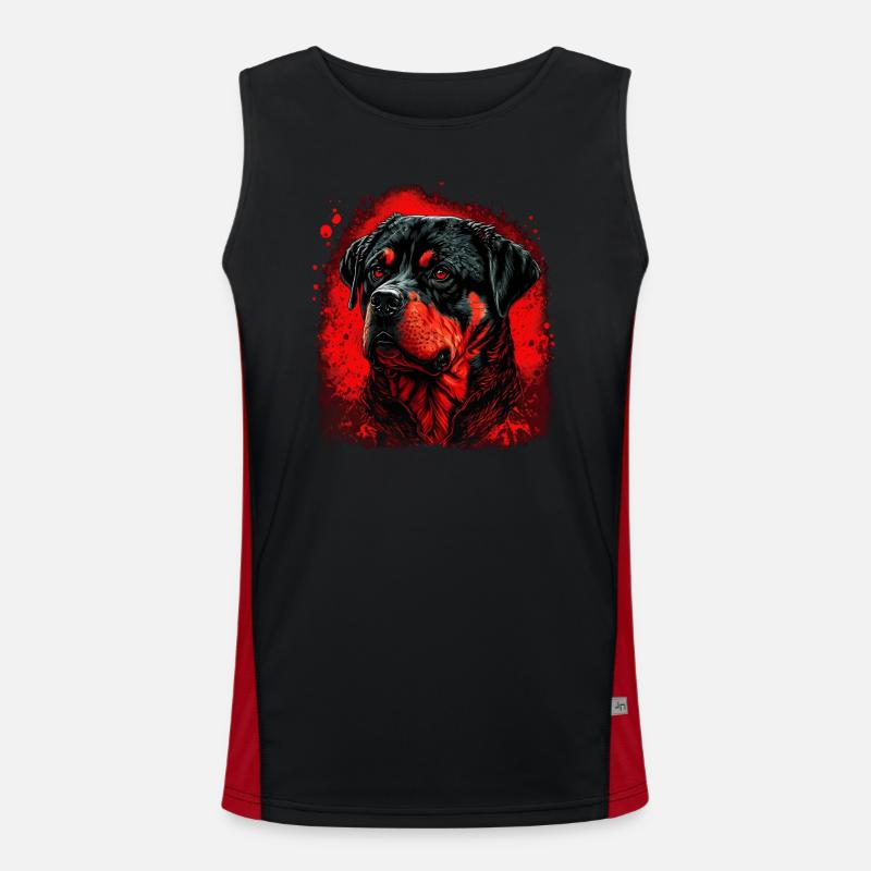 Rottweiler effrayant Débardeur respirant contrasté Homme 