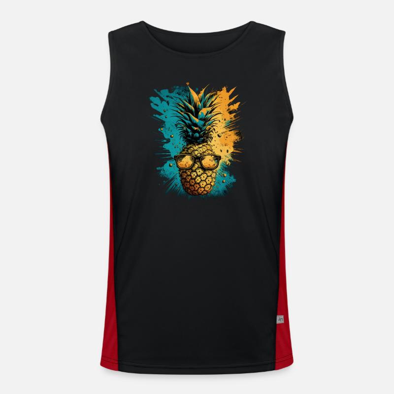 Drôle de fruit d’ananas Débardeur respirant contrasté Homme 