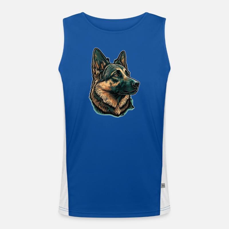 German Shepherd Men's Functional Contrast Tank Top 