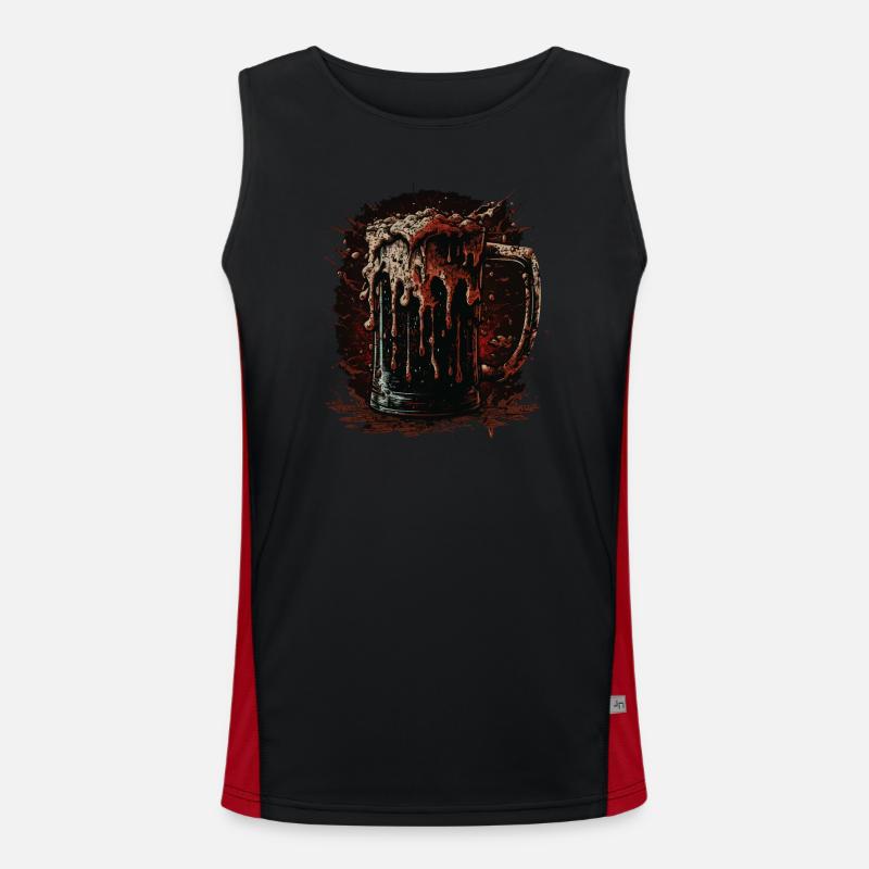 Drinking beer Men's Functional Contrast Tank Top 