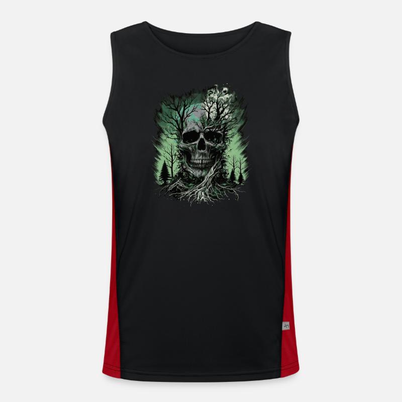 Forêt de crânes Débardeur respirant contrasté Homme 