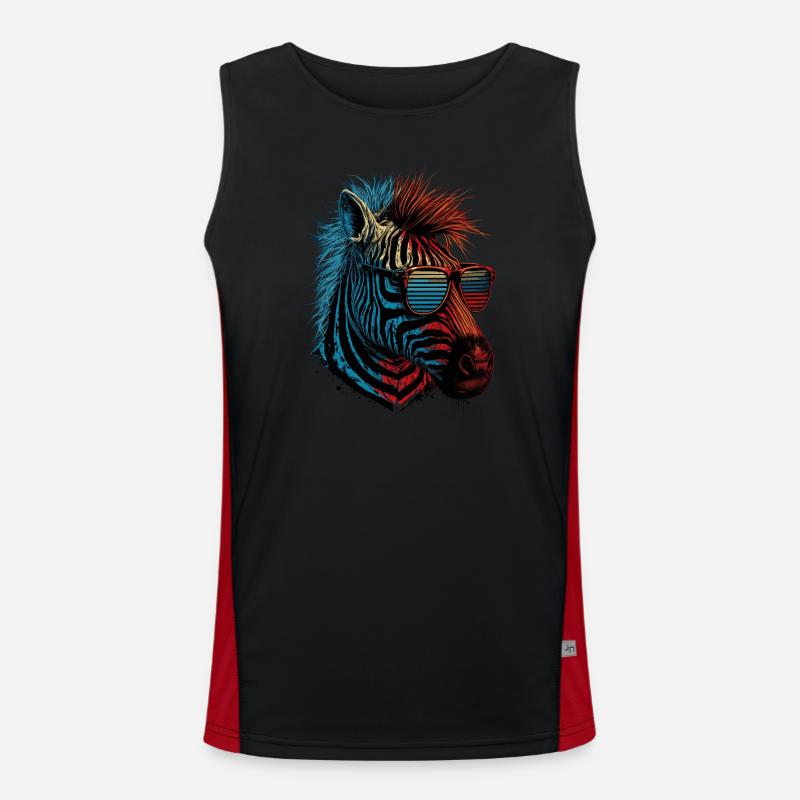 Cooles Zebra Funktionelles Kontrast-Tank Top für Männer 