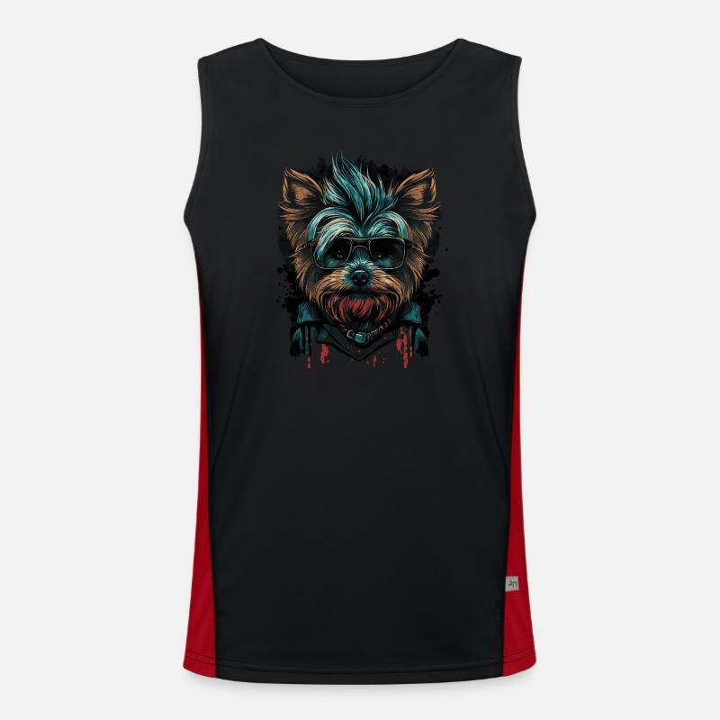 Yorkshire Terrier Men's Functional Contrast Tank Top 