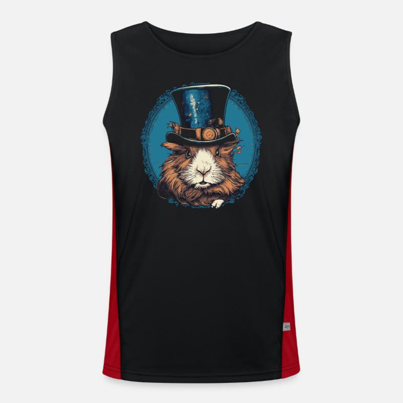 Cochon d’Inde Steampunk Débardeur respirant contrasté Homme 