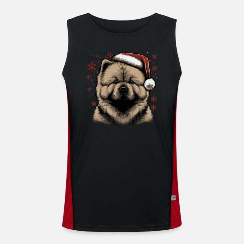 Chow Chow Noël Débardeur respirant contrasté Homme 