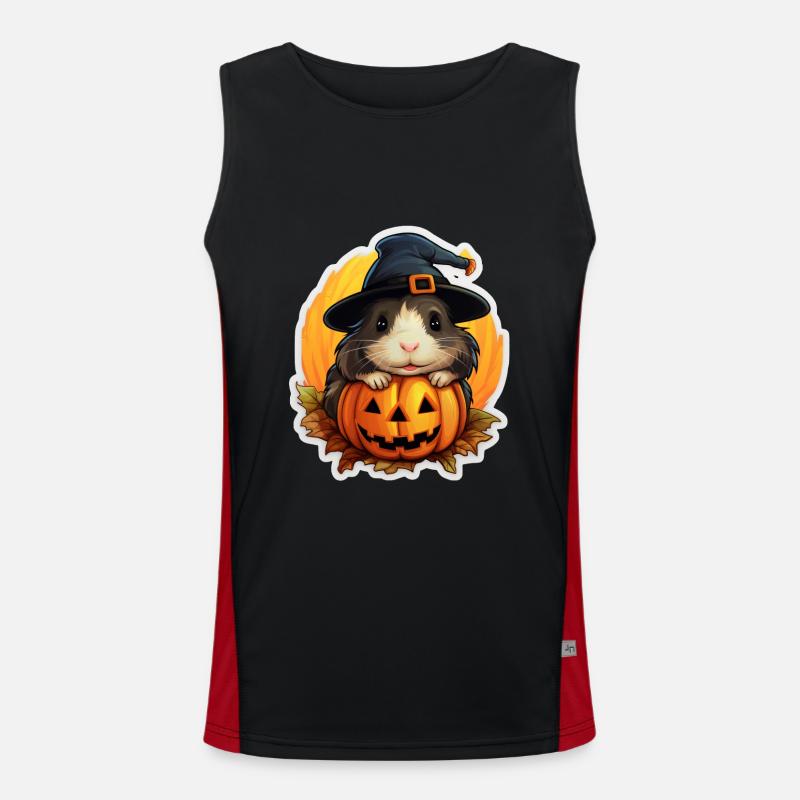 Guinea Pig Halloween Men's Functional Contrast Tank Top 