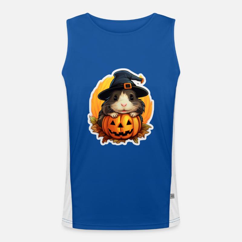 Guinea Pig Halloween Men's Functional Contrast Tank Top 